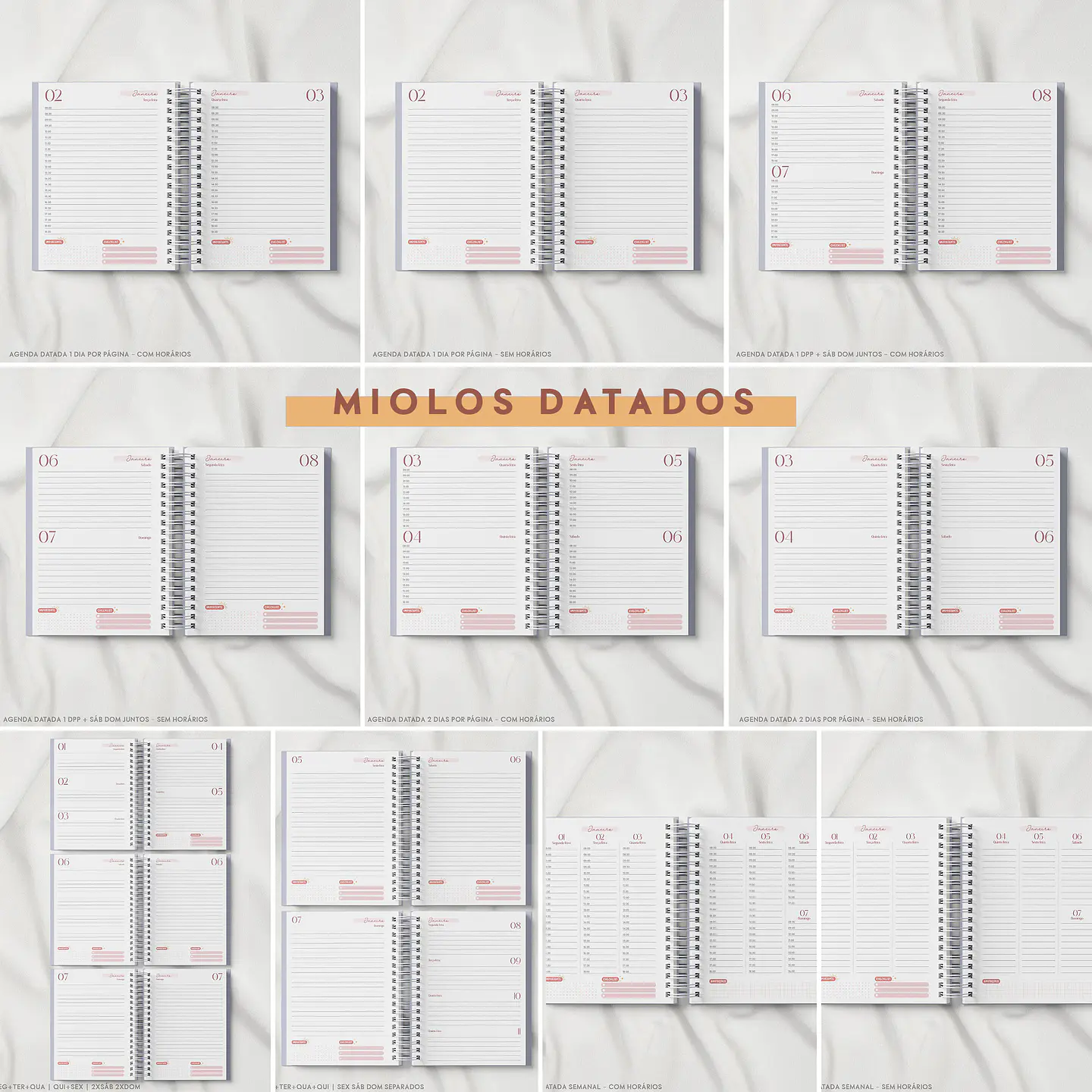 Combo Agendas Datadas e Permanentes 2024 em Pdf 12