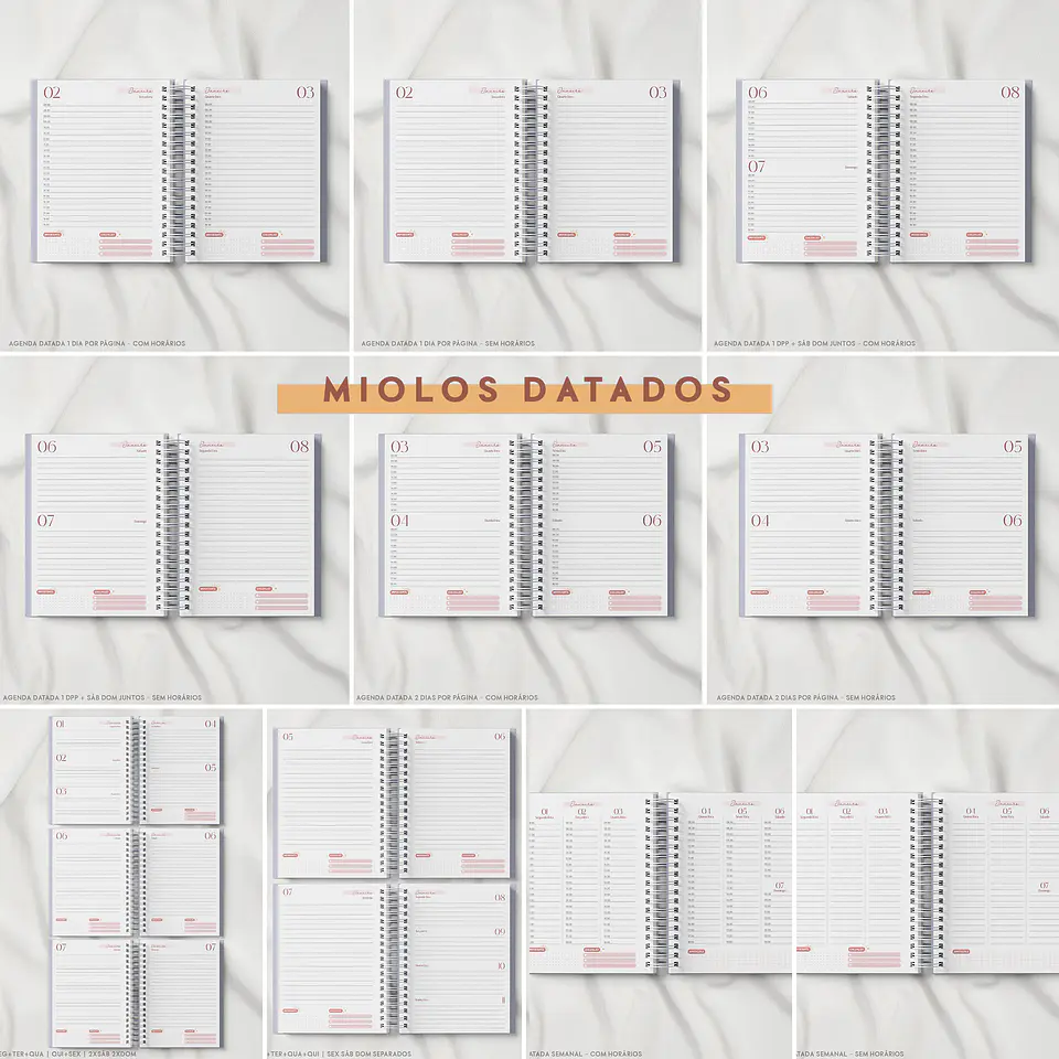 Combo Agendas Datadas e Permanentes 2024 em Pdf 12