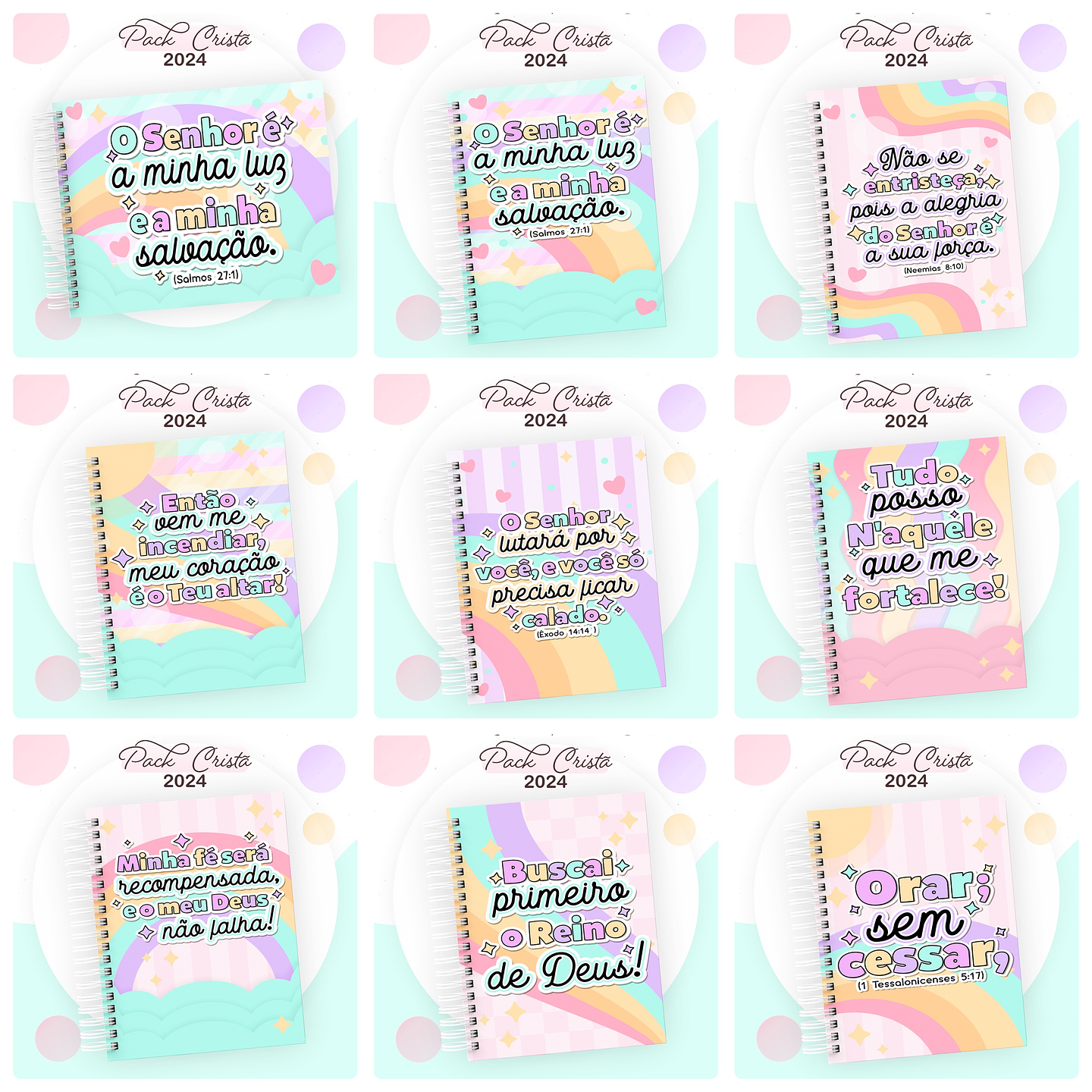 Arquivos Prontos Agenda Caderno 2024 Versículos e Louvores 8