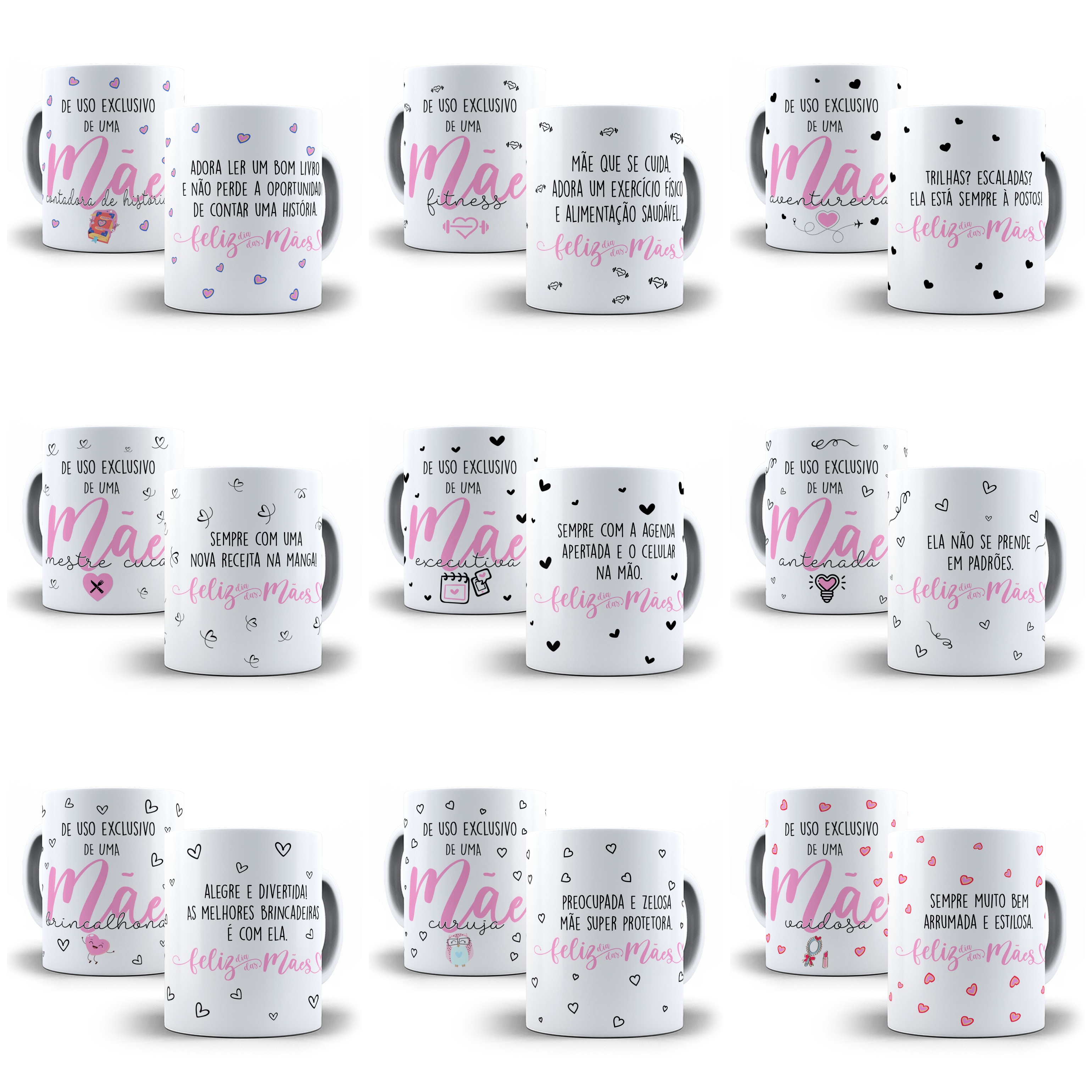 17 Artes Canecas Tipos de Mãe Arquivos em CorelDraw 1