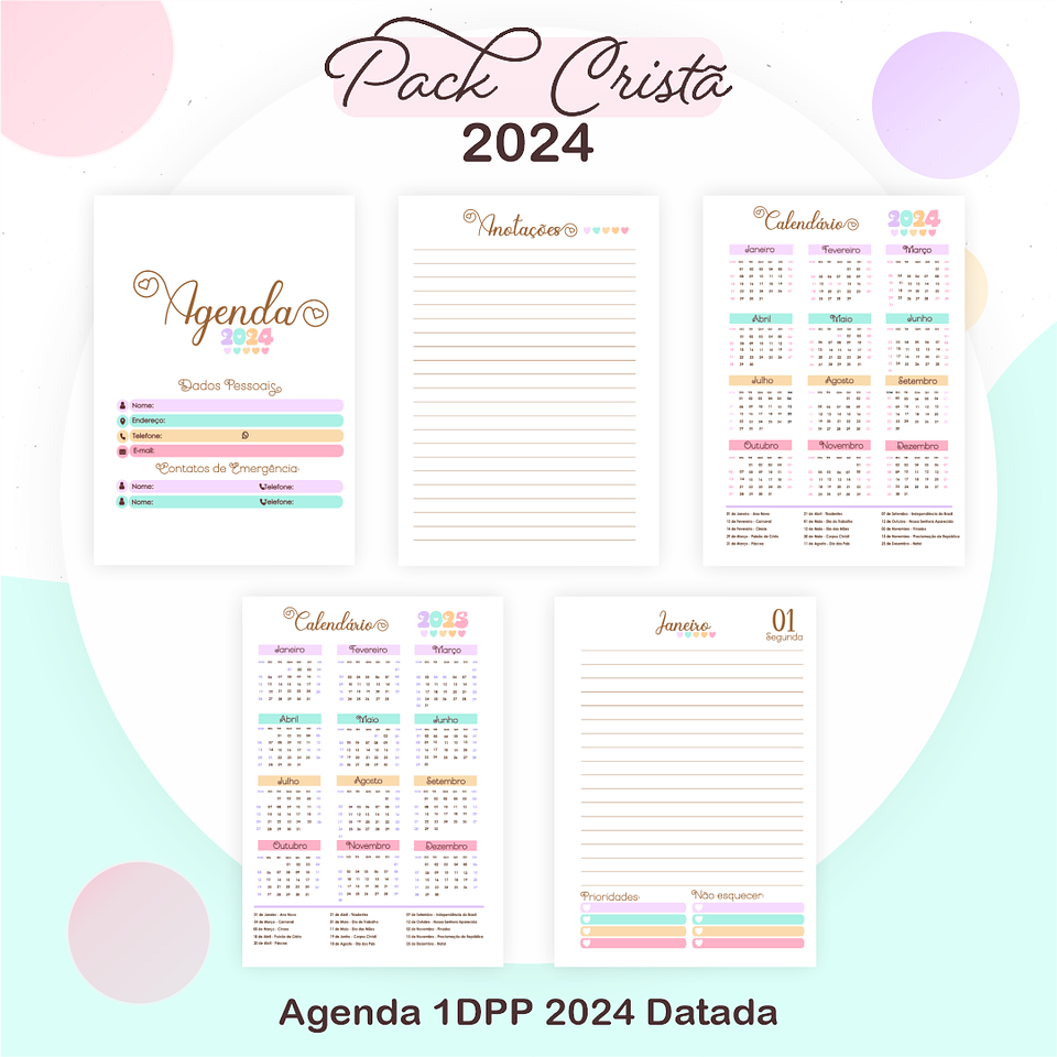 Arquivos Prontos Agenda Caderno 2024 Versículos e Louvores 10