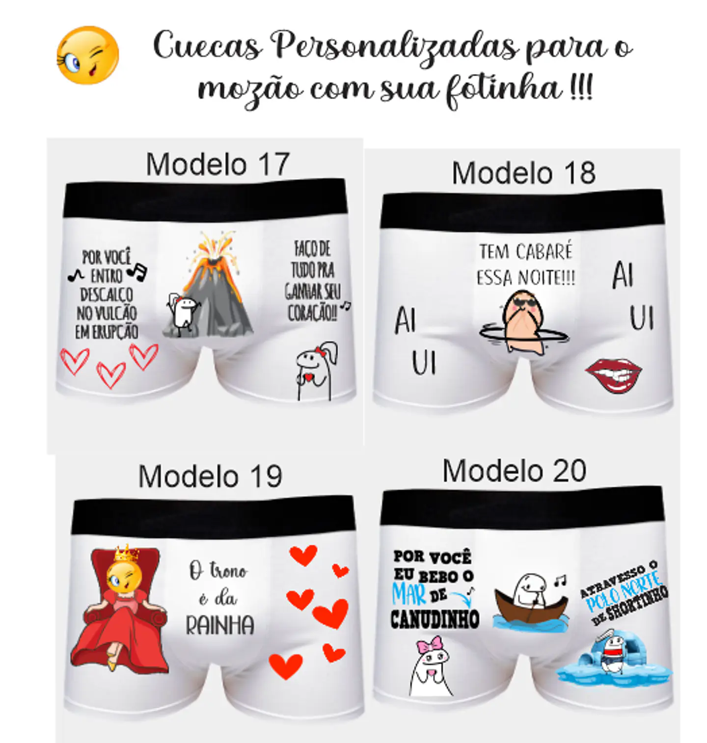 20 Artes para Cuecas Frases Engraçadas Dia dos Namorados em Corel Draw 4
