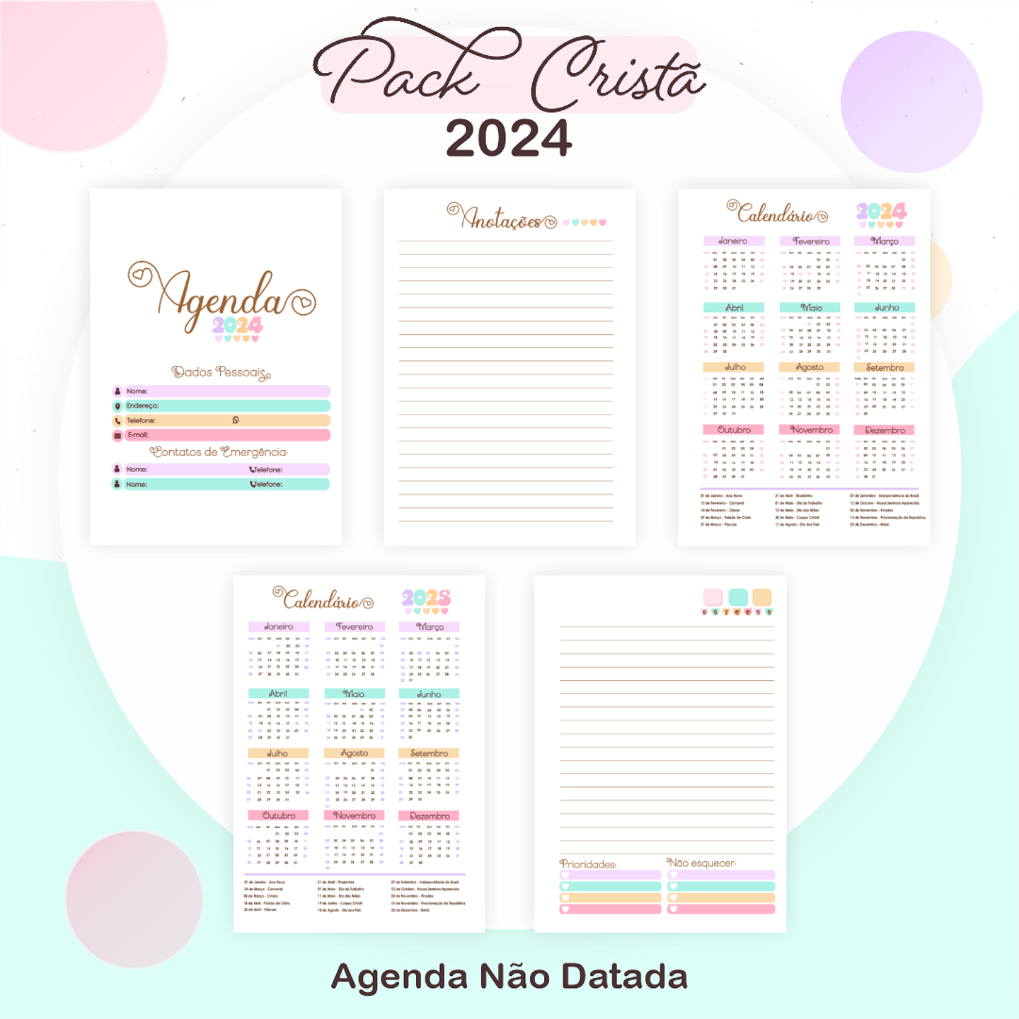 Arquivos Prontos Agenda Caderno 2024 Versículos e Louvores 11