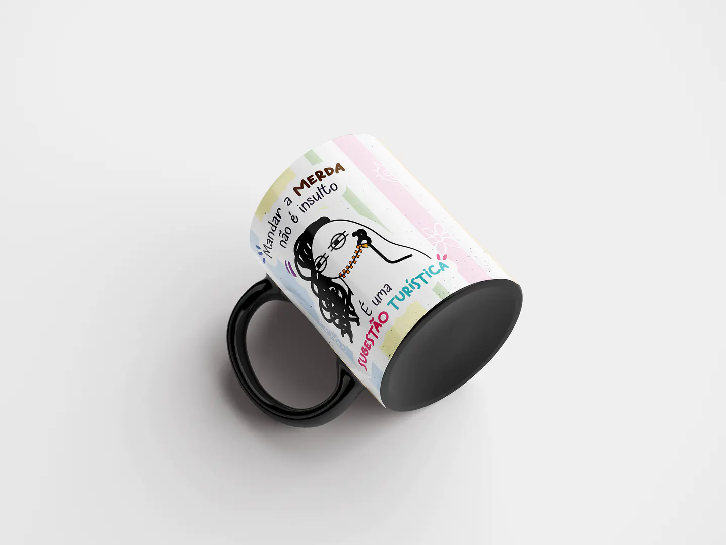 Arte Caneca Manda a merda não é insulto é uma sugestão turística Png 3