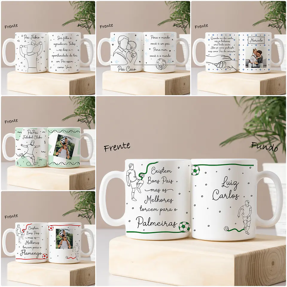 30 Artes Caneca Dia dos Pais Linhas em Jpg  2
