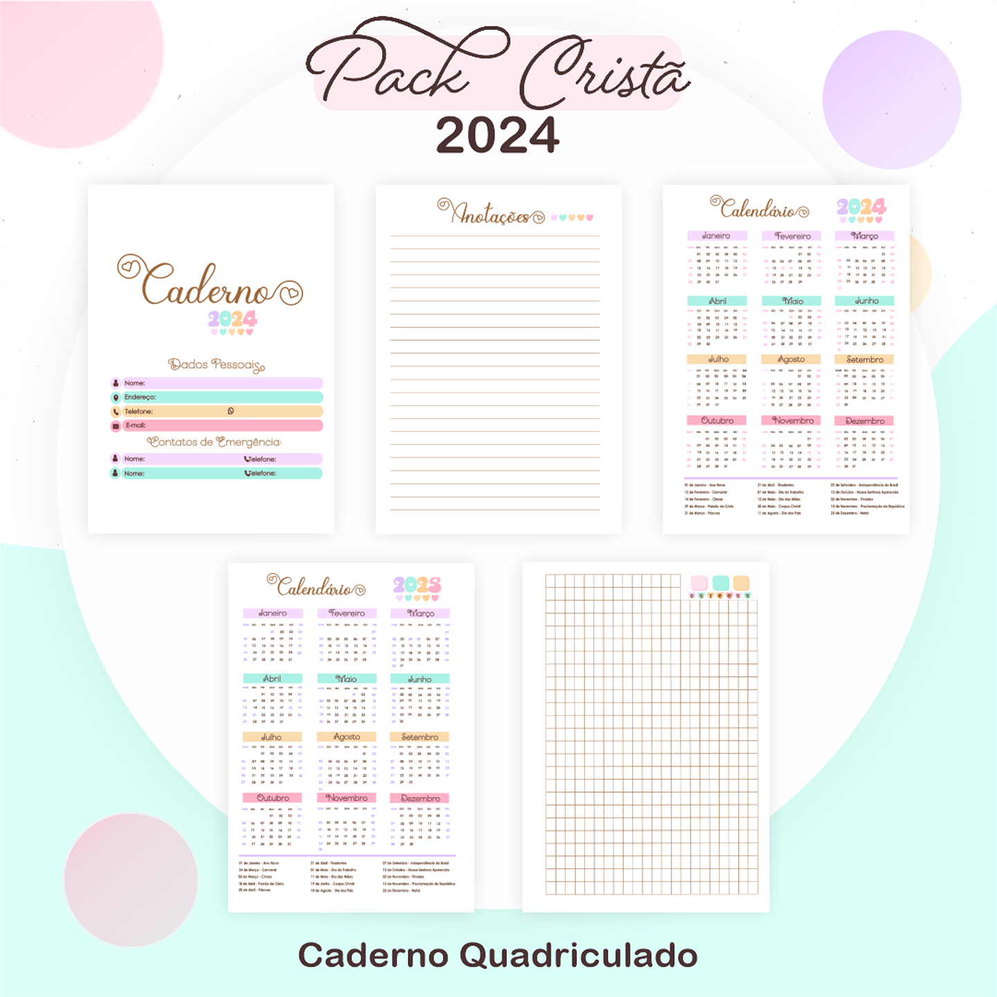 Arquivos Prontos Agenda Caderno 2024 Versículos e Louvores 13