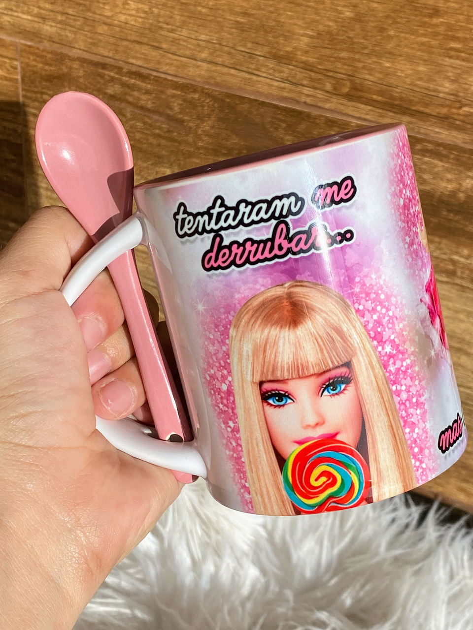 Artes para Caneca Barbie Tentaram Me Derrubar Arquivos Png  3
