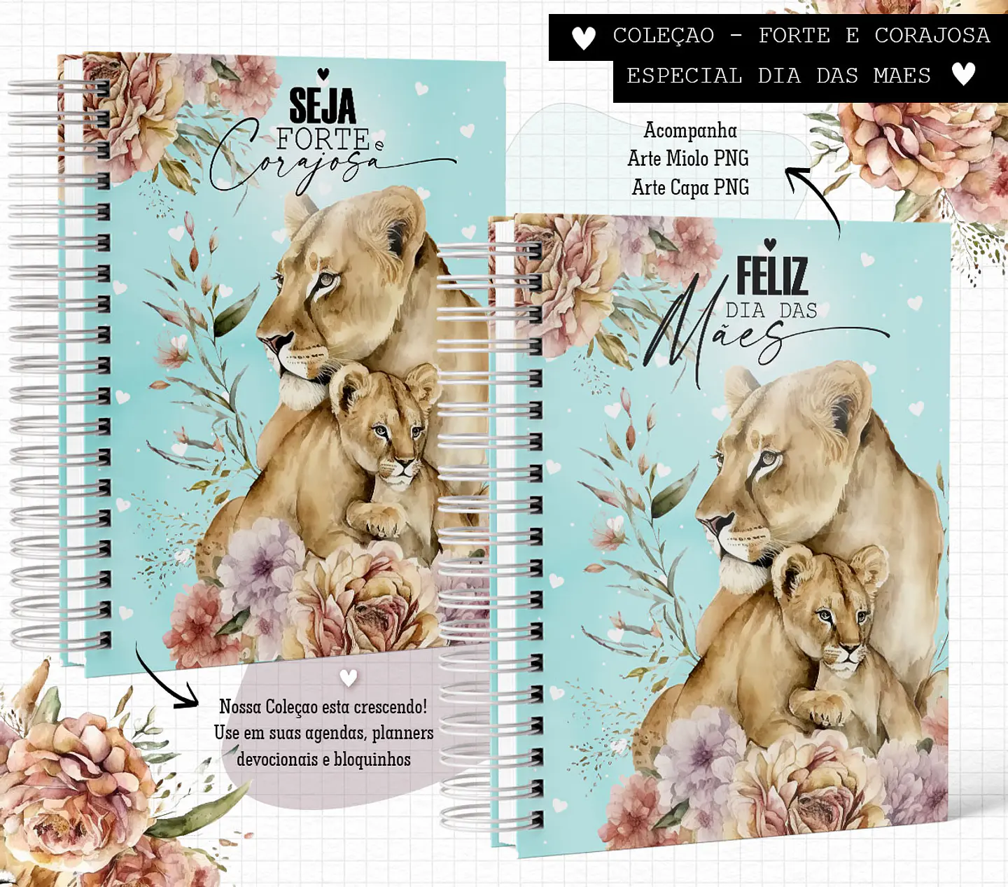 Arquivos Caderno A5 Seja Forte e Corajosa e Outras 2024 em Pdf 4