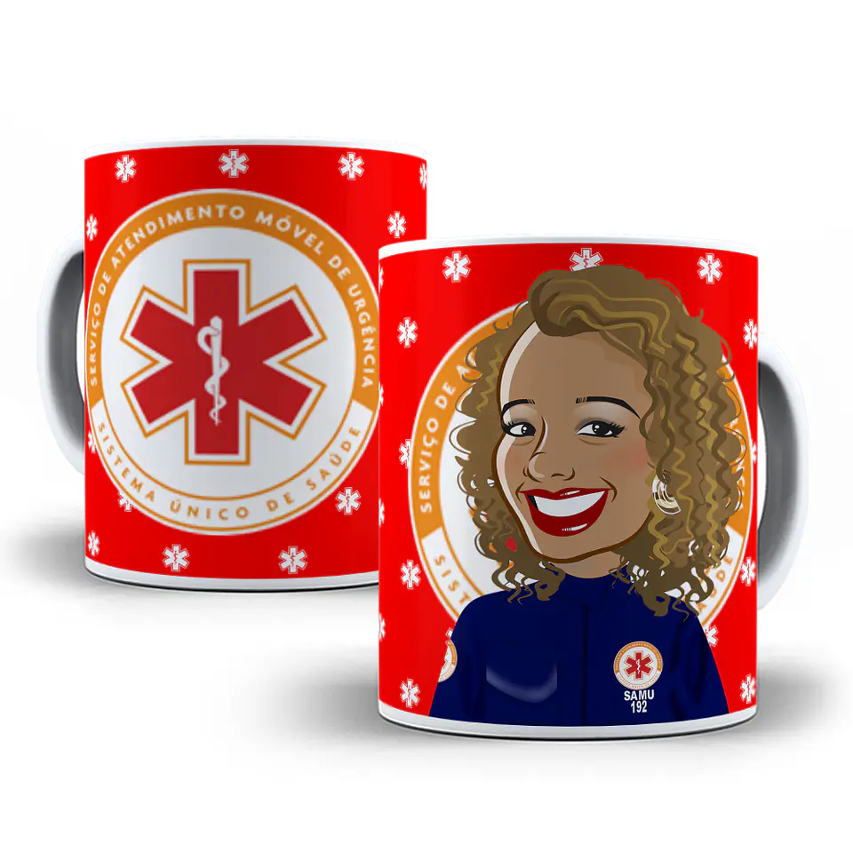 Arte Caneca Socorrista do Samu Arquivo Png  5