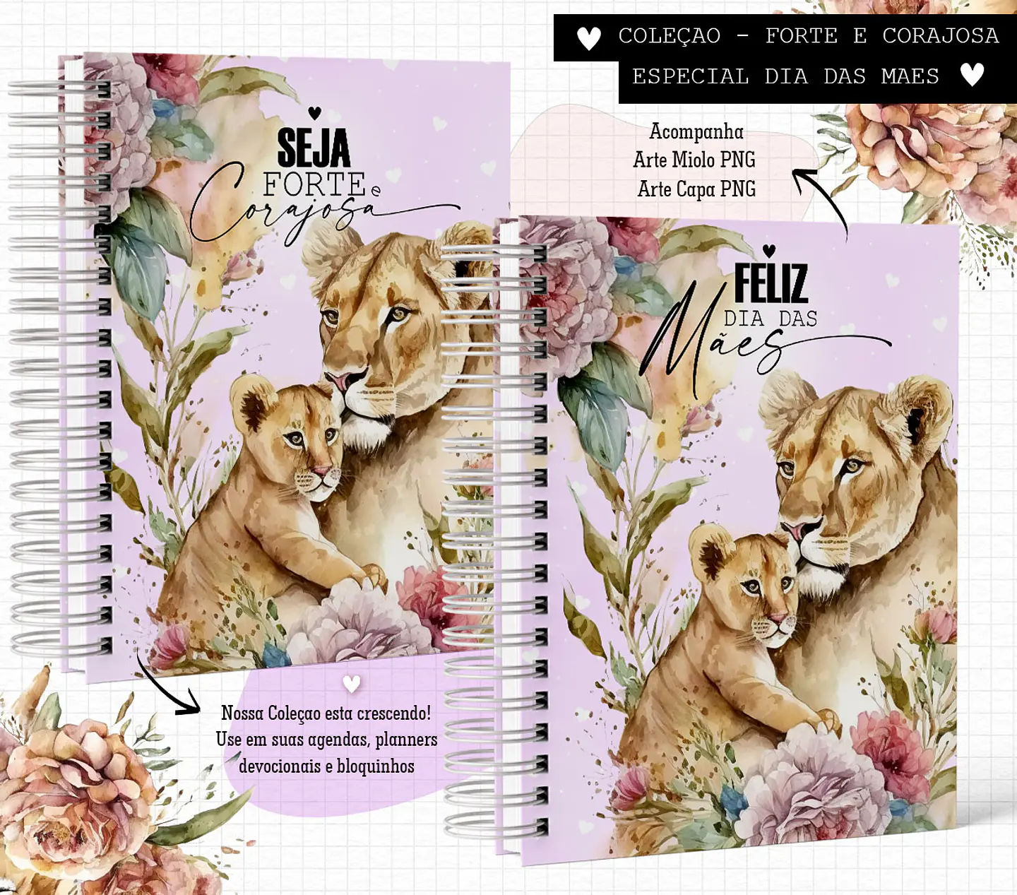 Arquivos Caderno A5 Seja Forte e Corajosa e Outras 2024 em Pdf 5