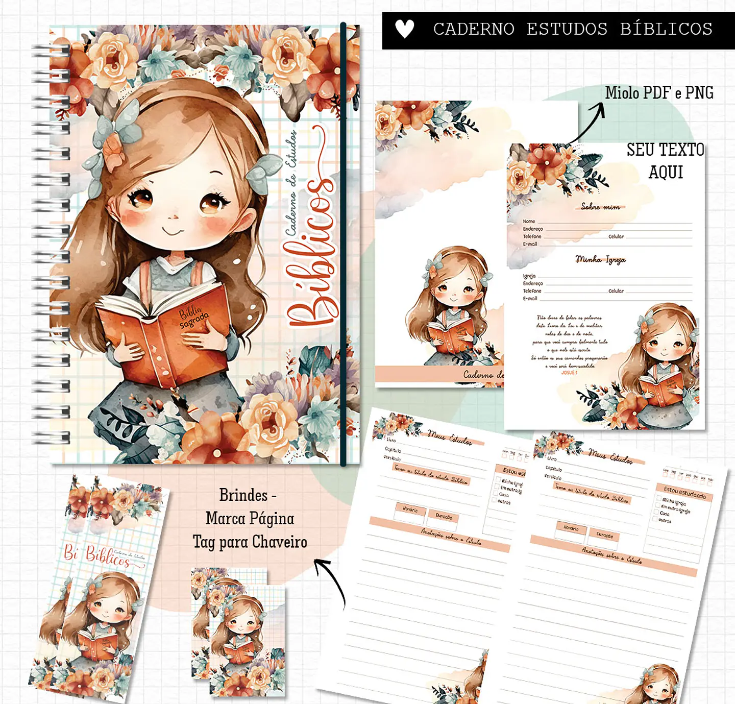 Arquivos Caderno A5 Seja Forte e Corajosa e Outras 2024 em Pdf 6