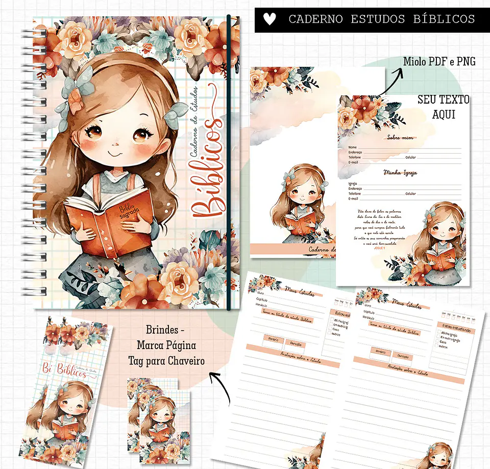 Arquivos Caderno A5 Seja Forte e Corajosa e Outras 2024 em Pdf 6