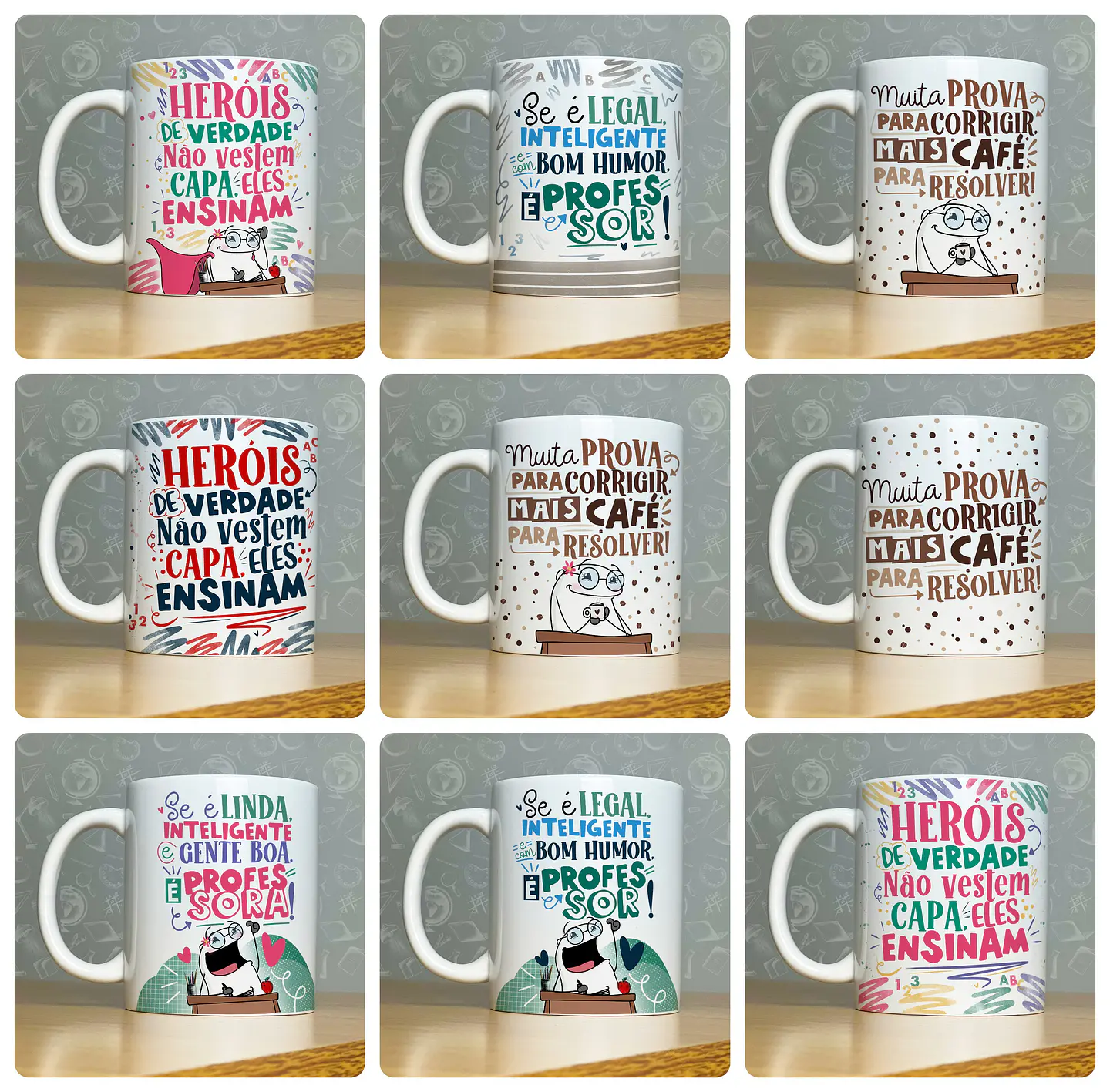 52 Artes para Caneca Dia do Professor - Kit Digital Dia dos Professores Arquivos Png 4