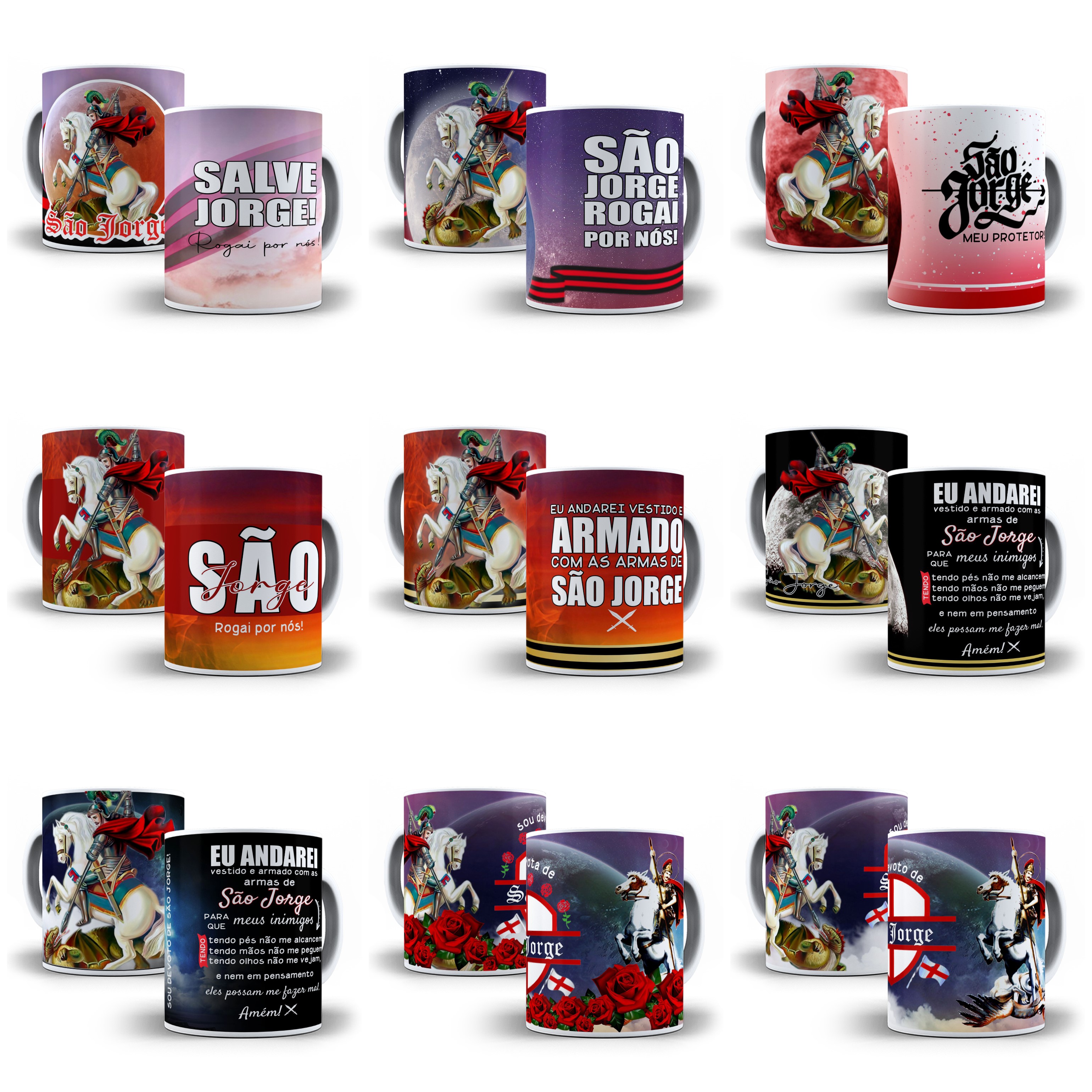 43 Artes Canecas e Camisas São Jorge Arquivos em CorelDraw 1