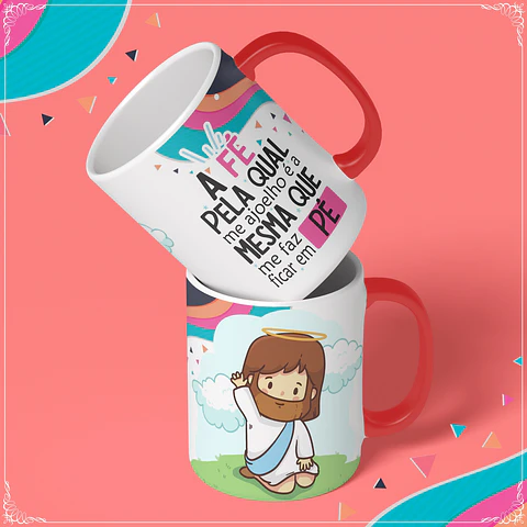 10 Artes Canecas Fé Hinos Religião Frases em Corel Draw