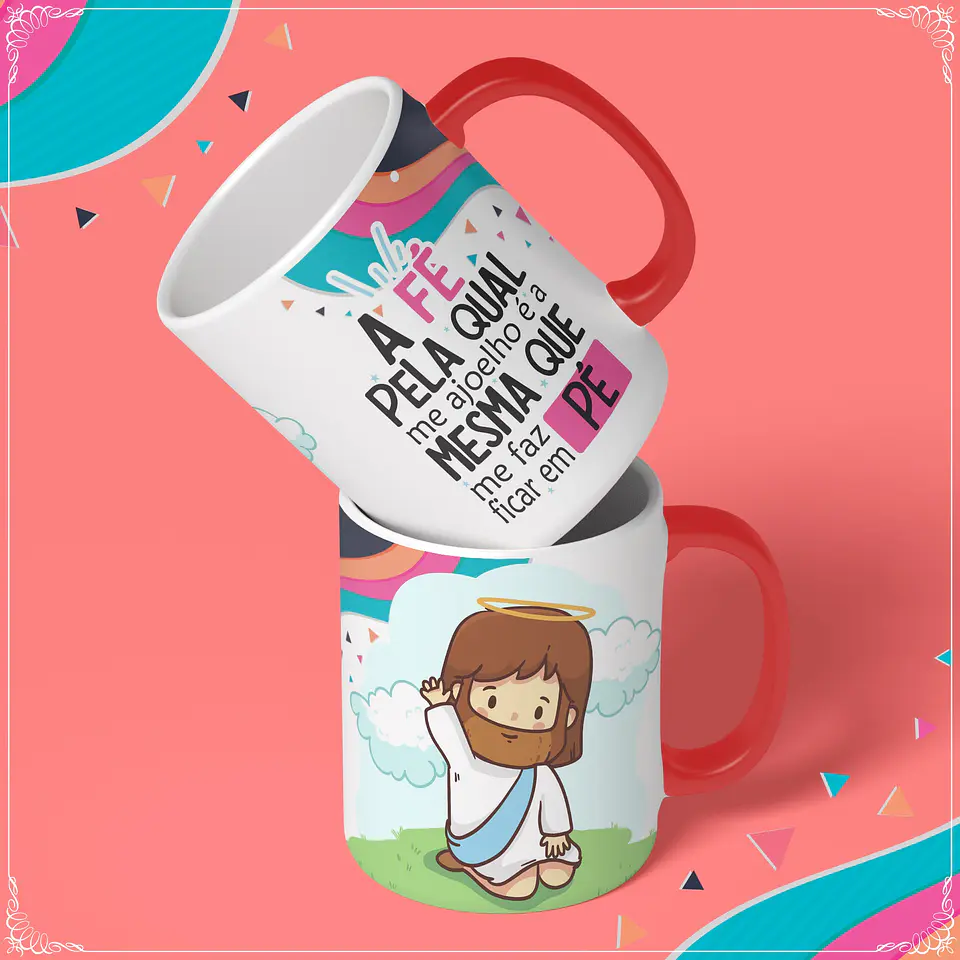 10 Artes Canecas Fé Hinos Religião Frases em Corel Draw 1