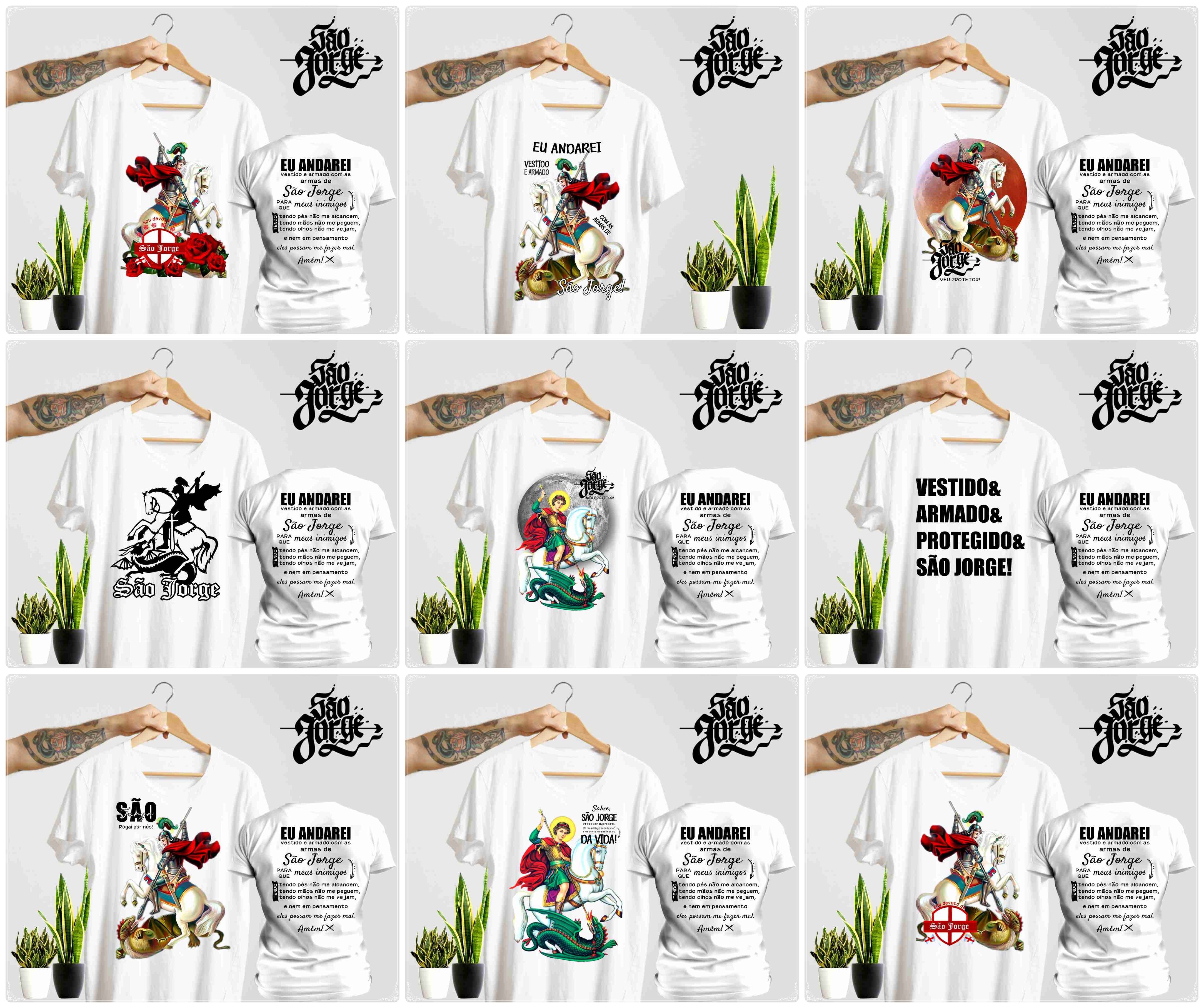 43 Artes Canecas e Camisas São Jorge Arquivos em CorelDraw 2