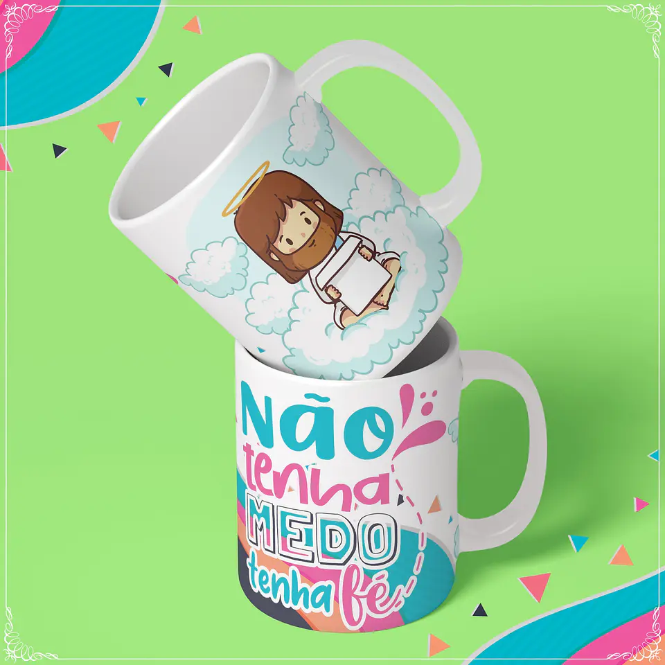 10 Artes Canecas Fé Hinos Religião Frases em Corel Draw 5