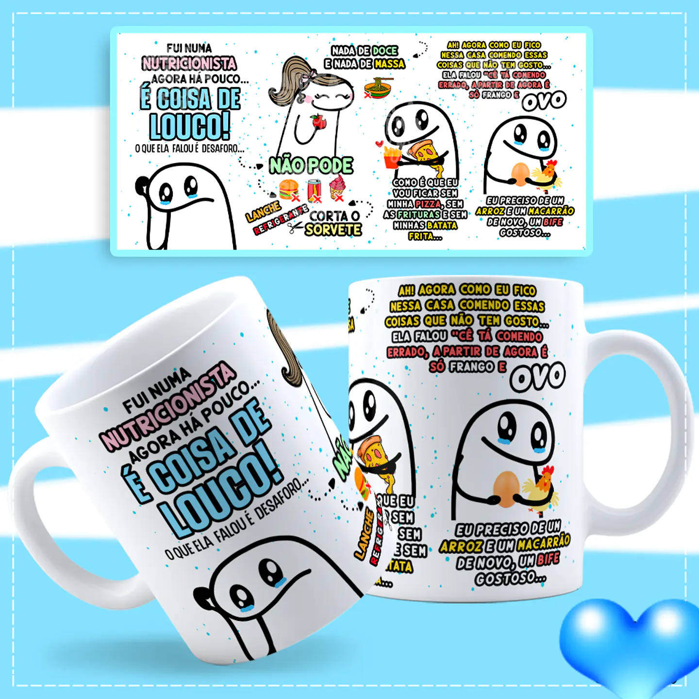 Arte Caneca Fui na Nutricionista Agora Pouco Flork Arquivo Png  2