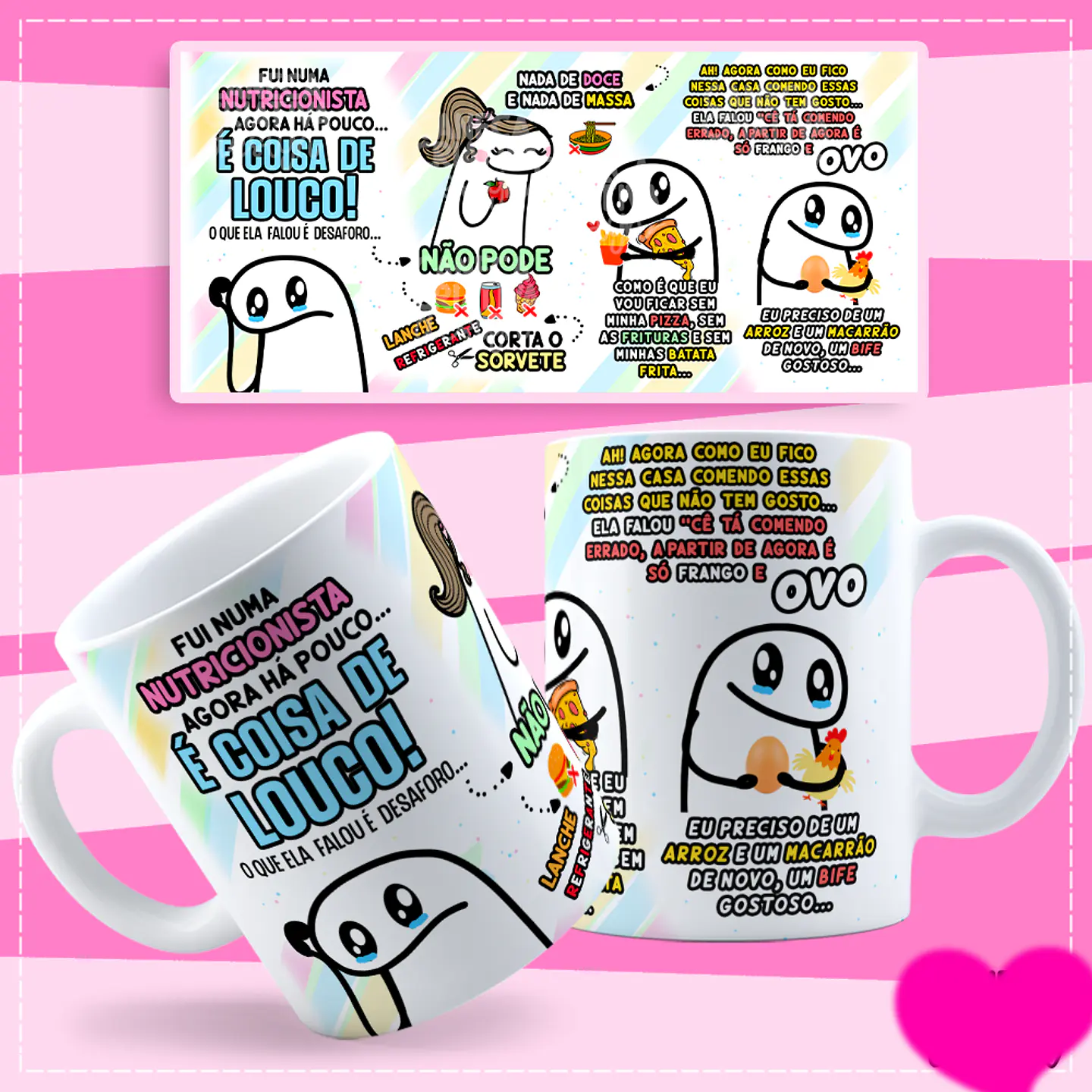 Arte Caneca Fui na Nutricionista Agora Pouco Flork Arquivo Png  3