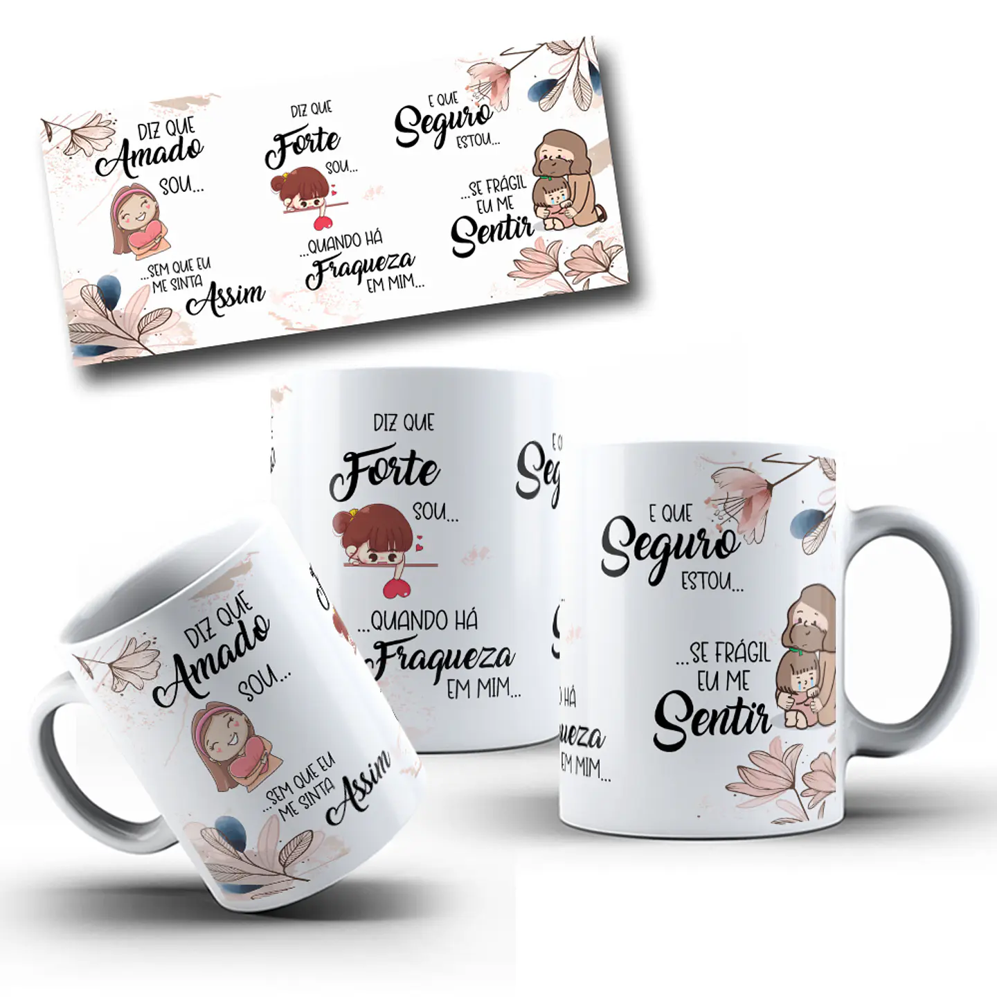 10 Artes Canecas Fé Hinos Religião Frases em Corel Draw 8