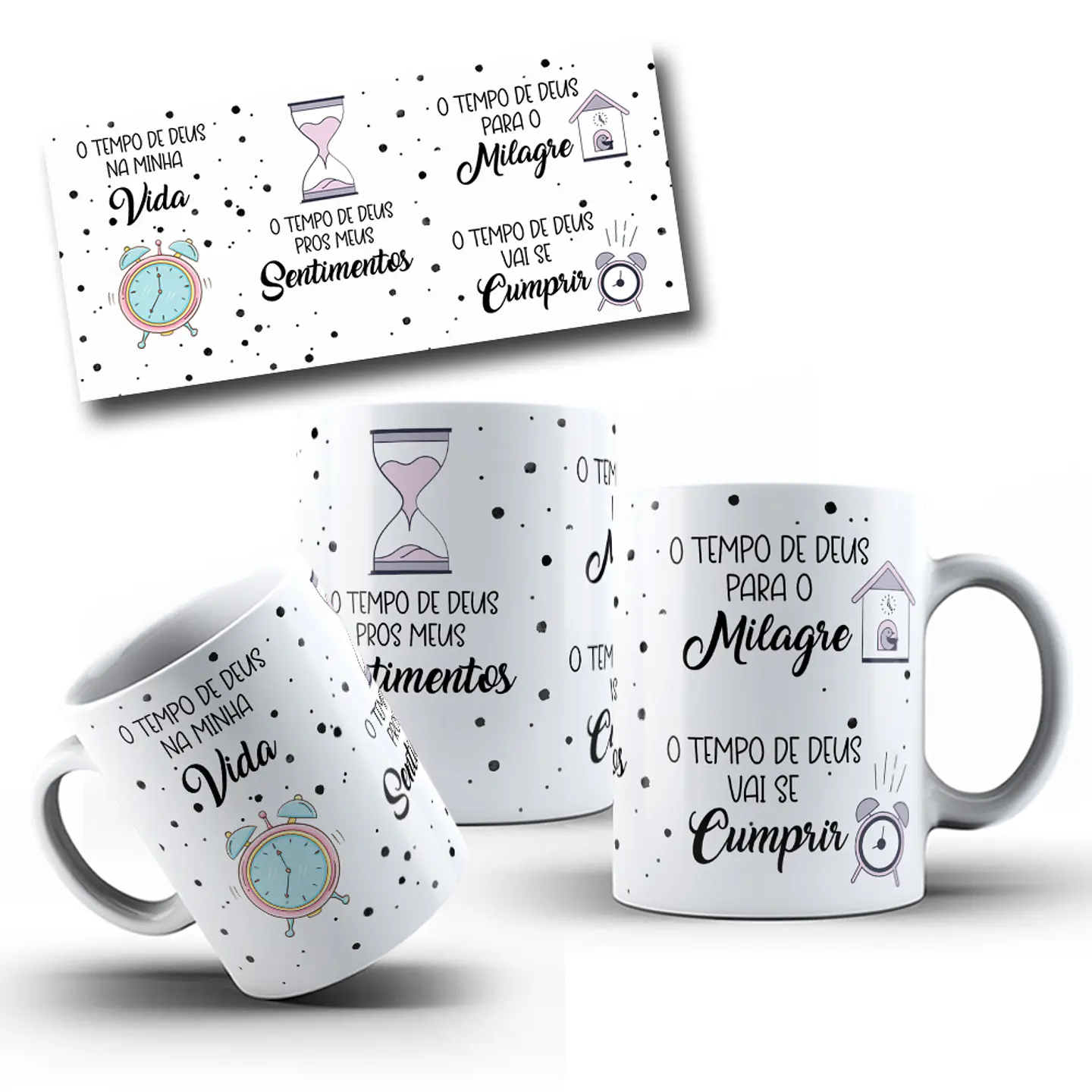 10 Artes Canecas Fé Hinos Religião Frases em Corel Draw 9