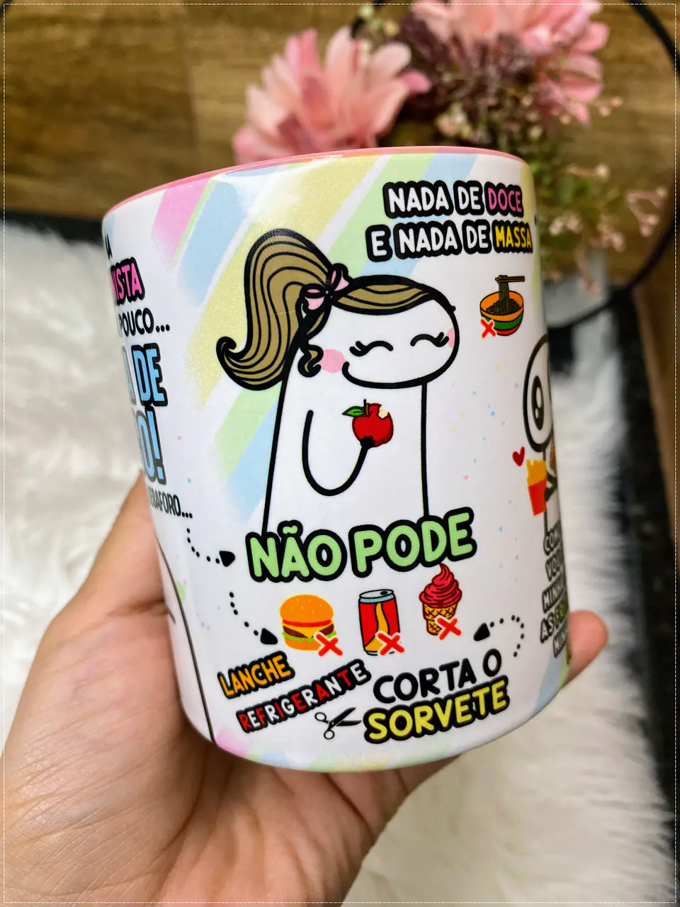 Arte Caneca Fui na Nutricionista Agora Pouco Flork Arquivo Png  4