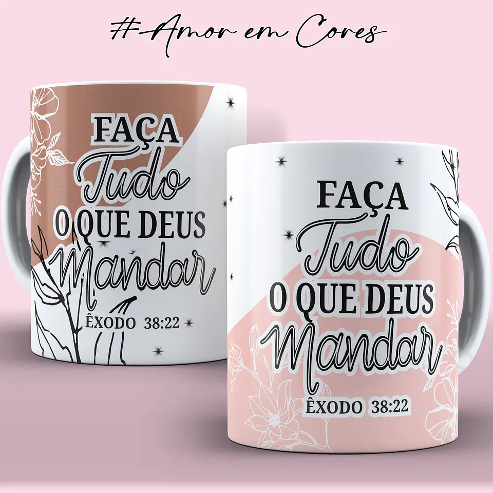 10 Artes Canecas Amor em Cores em Corel Draw  2