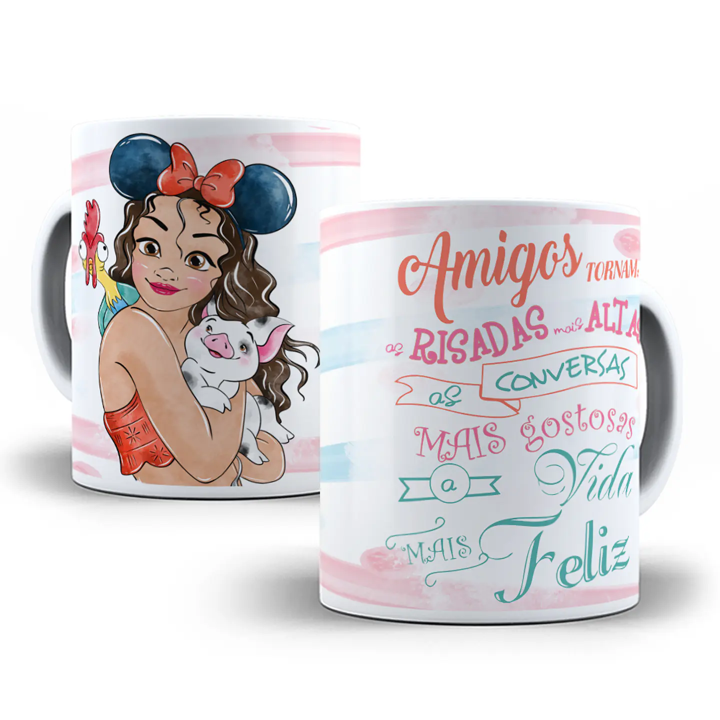 12 Artes para Caneca Amizade Personagens em Corel Draw 10