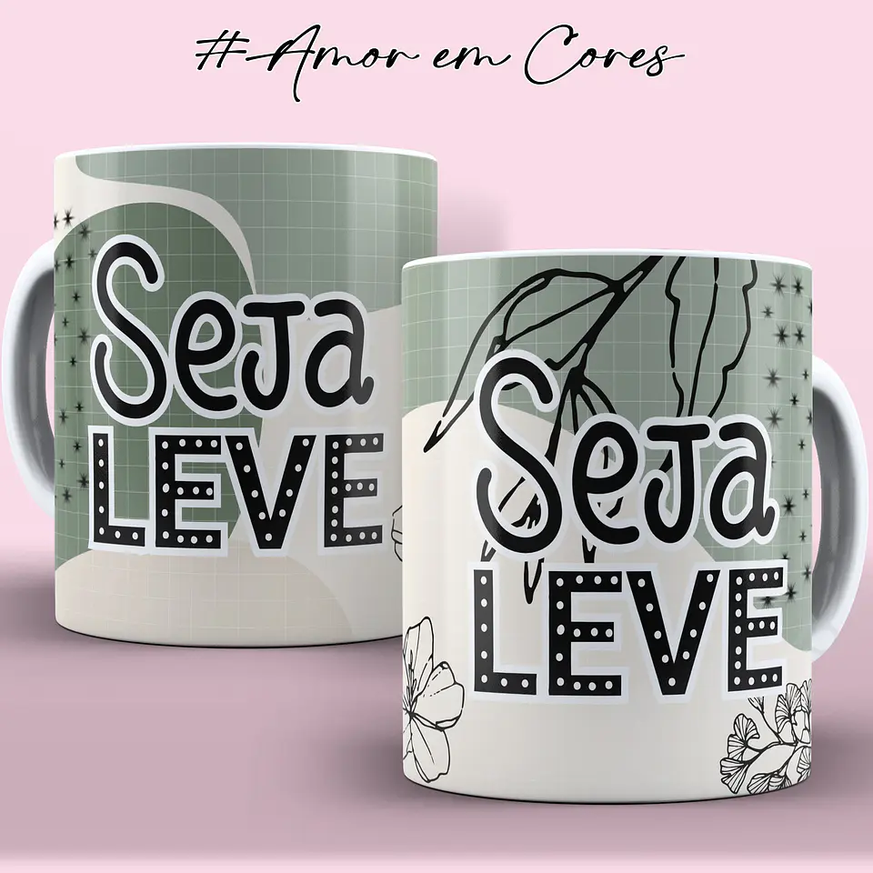 10 Artes Canecas Amor em Cores em Corel Draw  3