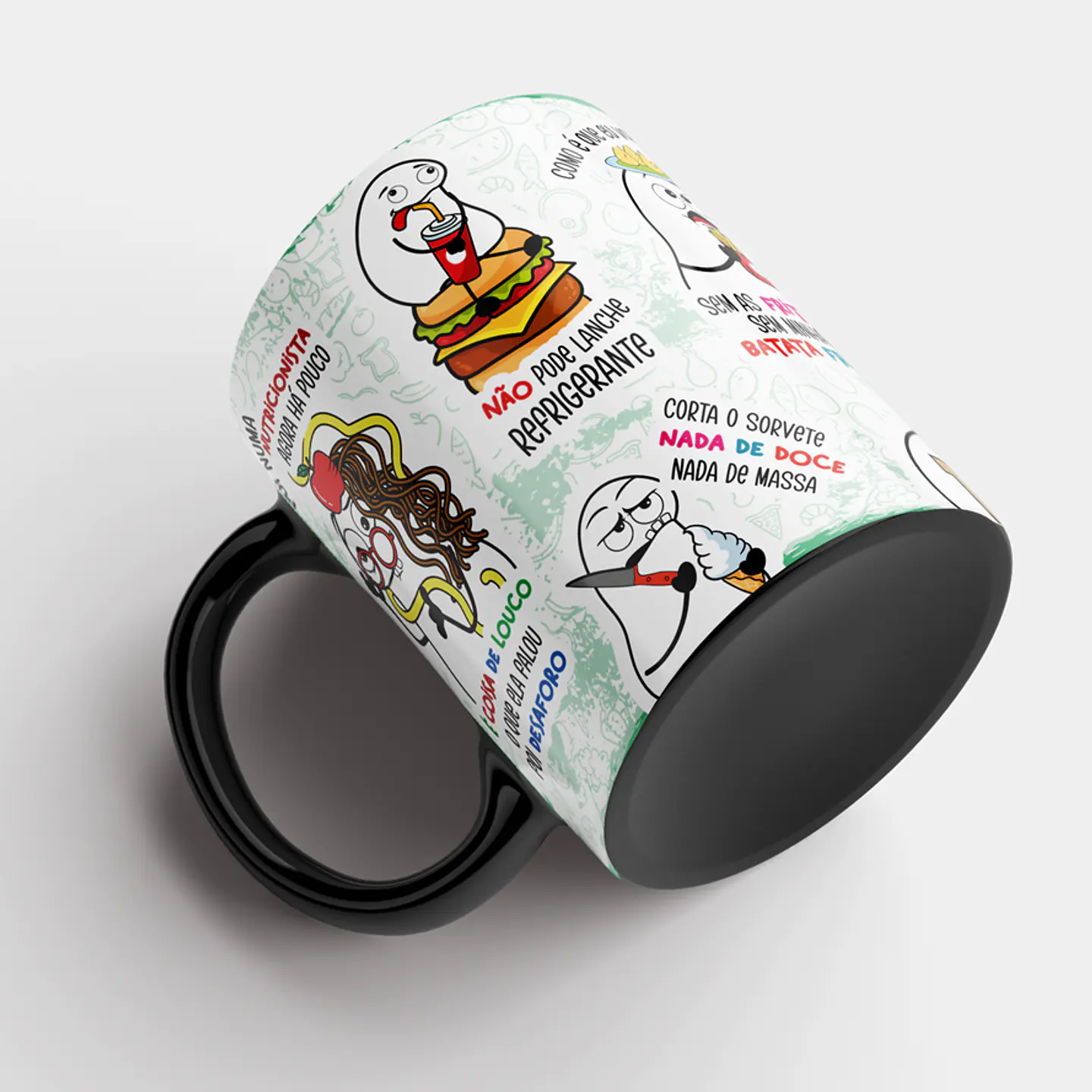 Arte caneca Fui numa nutricionista agora a pouco - Paródia Nutricionista Png 6