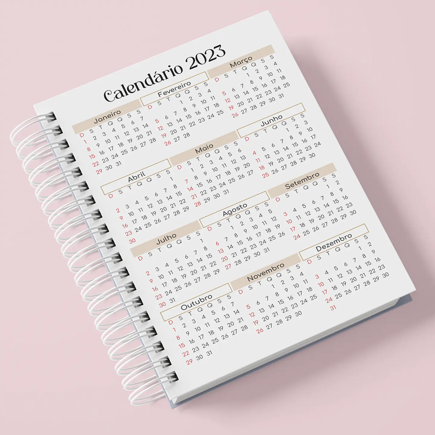 Arquivos Agenda Boho 2024 em Pdf 6