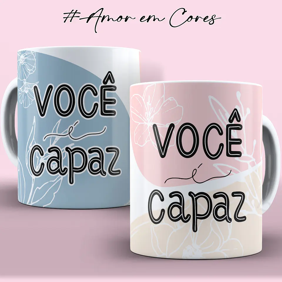 10 Artes Canecas Amor em Cores em Corel Draw  7