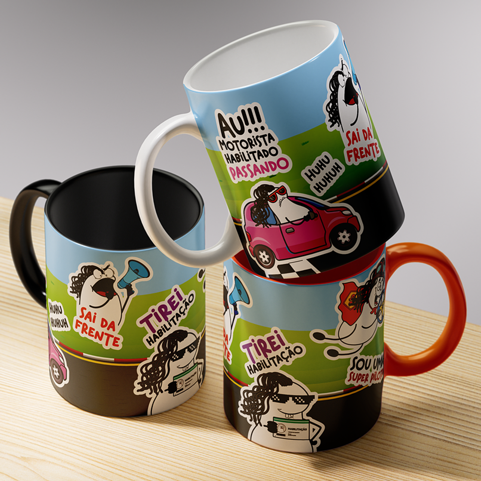 2 Arte Caneca Motorista Habilitado Arquivos Png 1