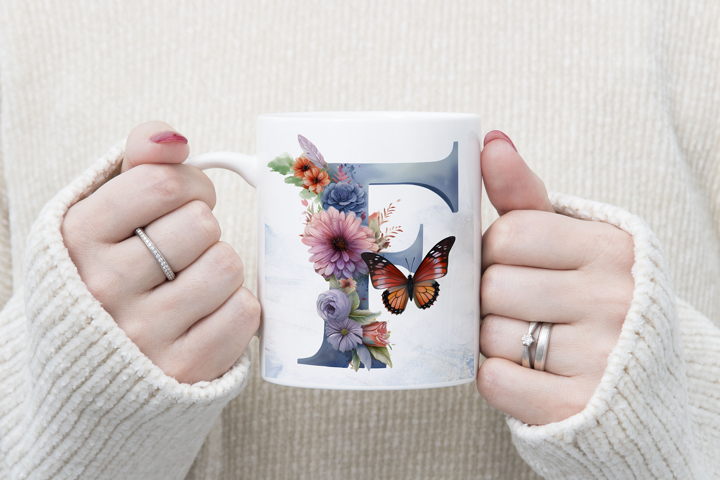 26 Artes Caneca Alfabeto Borboleta em Corel Draw  6