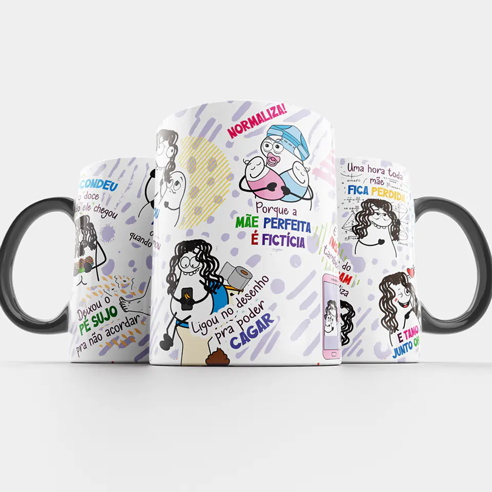 Arte Caneca Escondeu o doce quando ele chegou - Mãe... Normaliza Png 1