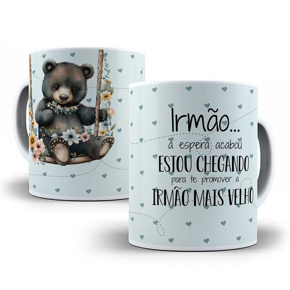 11 Artes Caneca Ursinhos Cheguei em CorelDraw 2