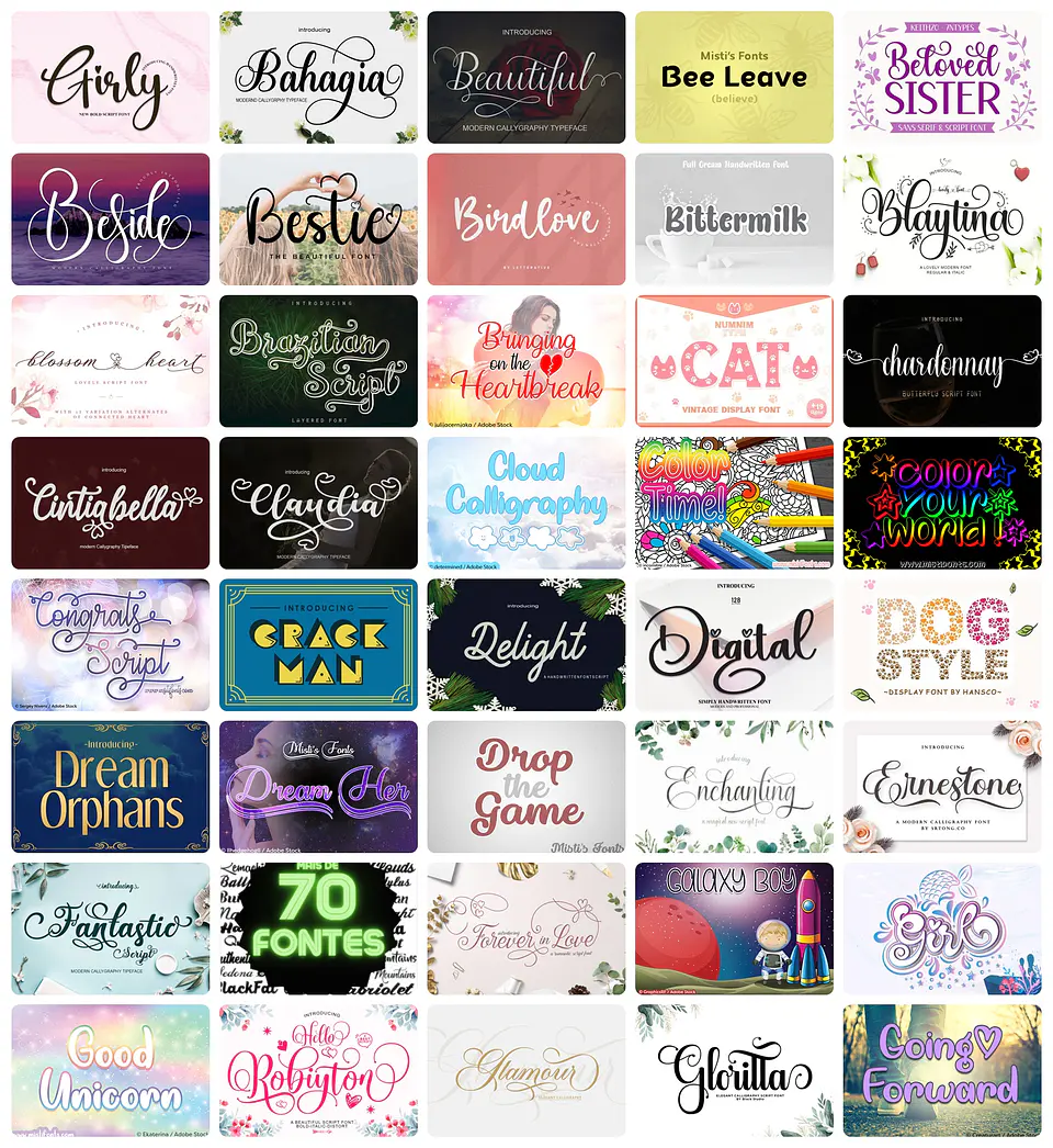 400 Fontes Instalável Premium Diversas  8