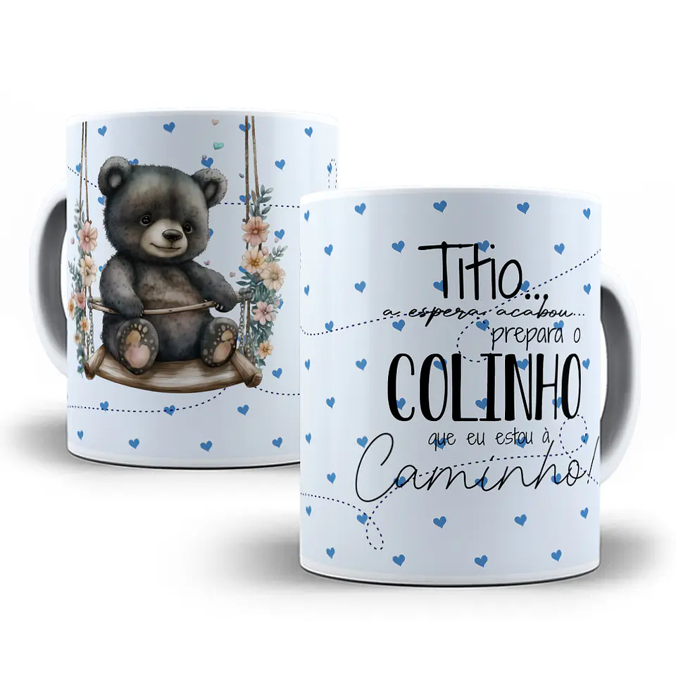 11 Artes Caneca Ursinhos Cheguei em CorelDraw 3