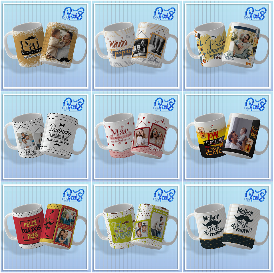 45 Artes para Sublimação Dia dos Pais em Corel Draw 1