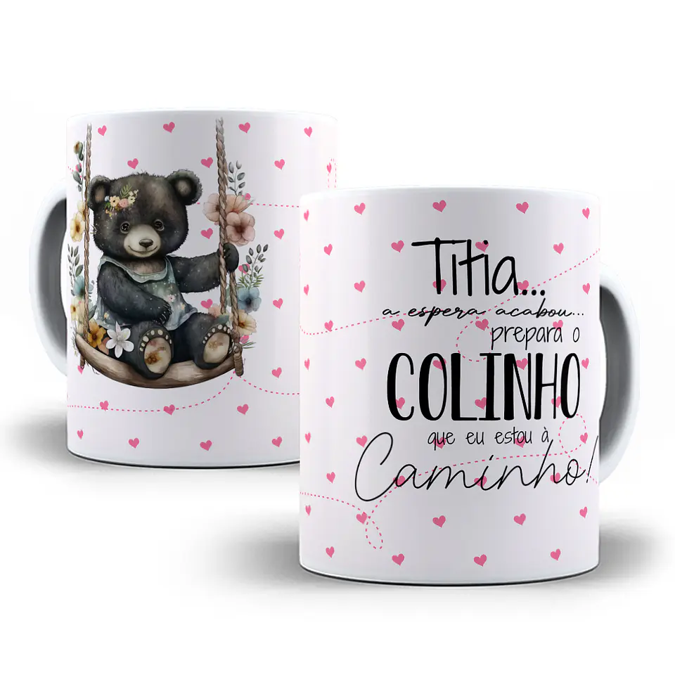 11 Artes Caneca Ursinhos Cheguei em CorelDraw 5