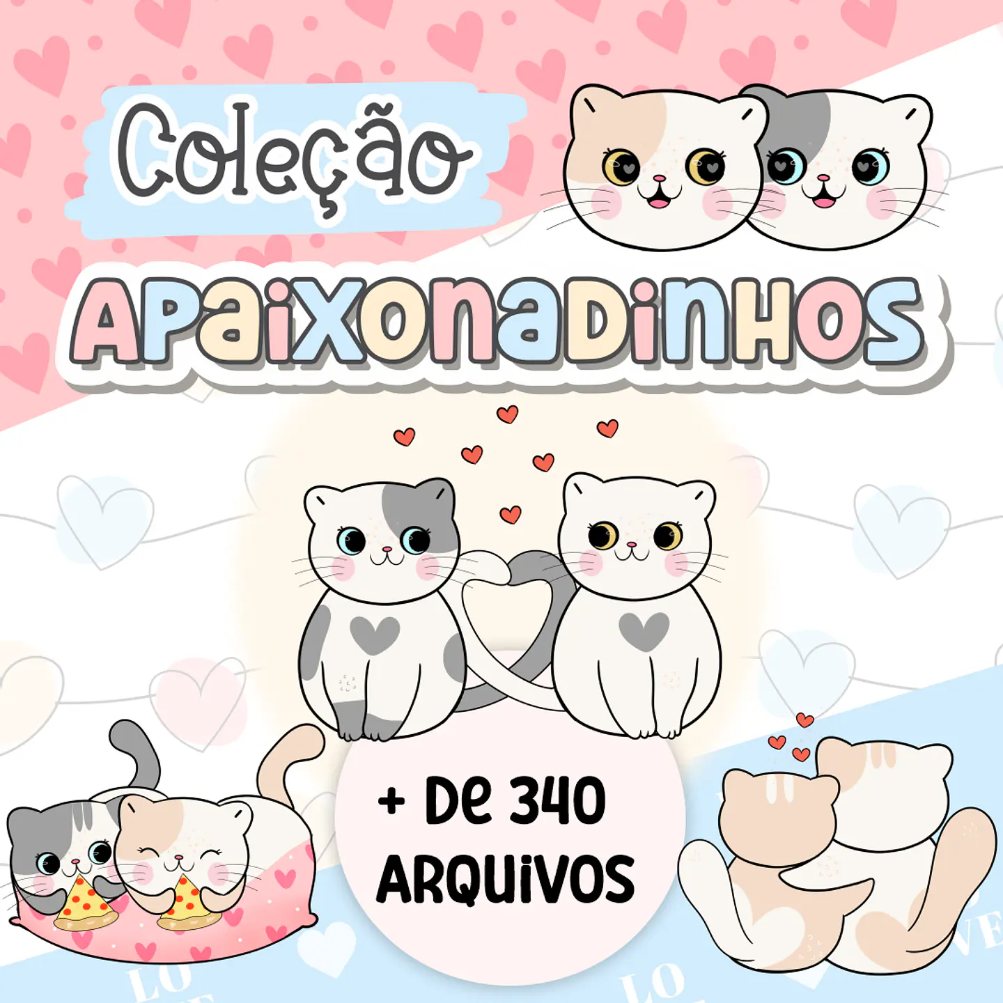 Kit Digital Dia dos Namorados Apaixonadinhos em Png 1