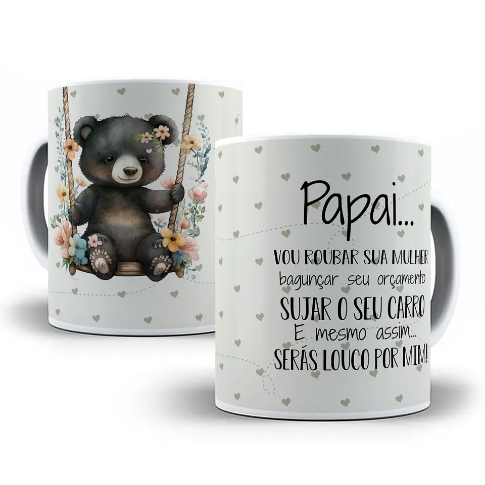 11 Artes Caneca Ursinhos Cheguei em CorelDraw 6