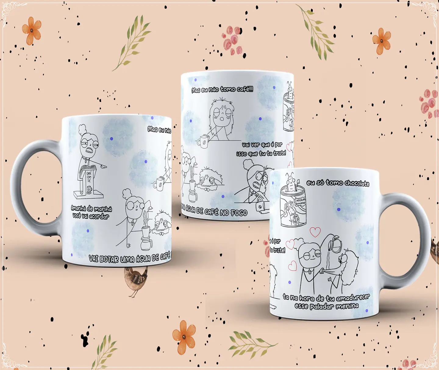 Arte Caneca Amanhã de Manhã Você Vai Acordar Arquivo Png  1
