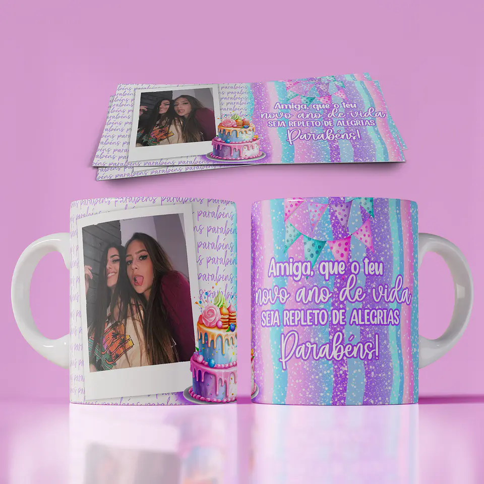 10 Artes Caneca Feliz Aniversário em Photoshop 8