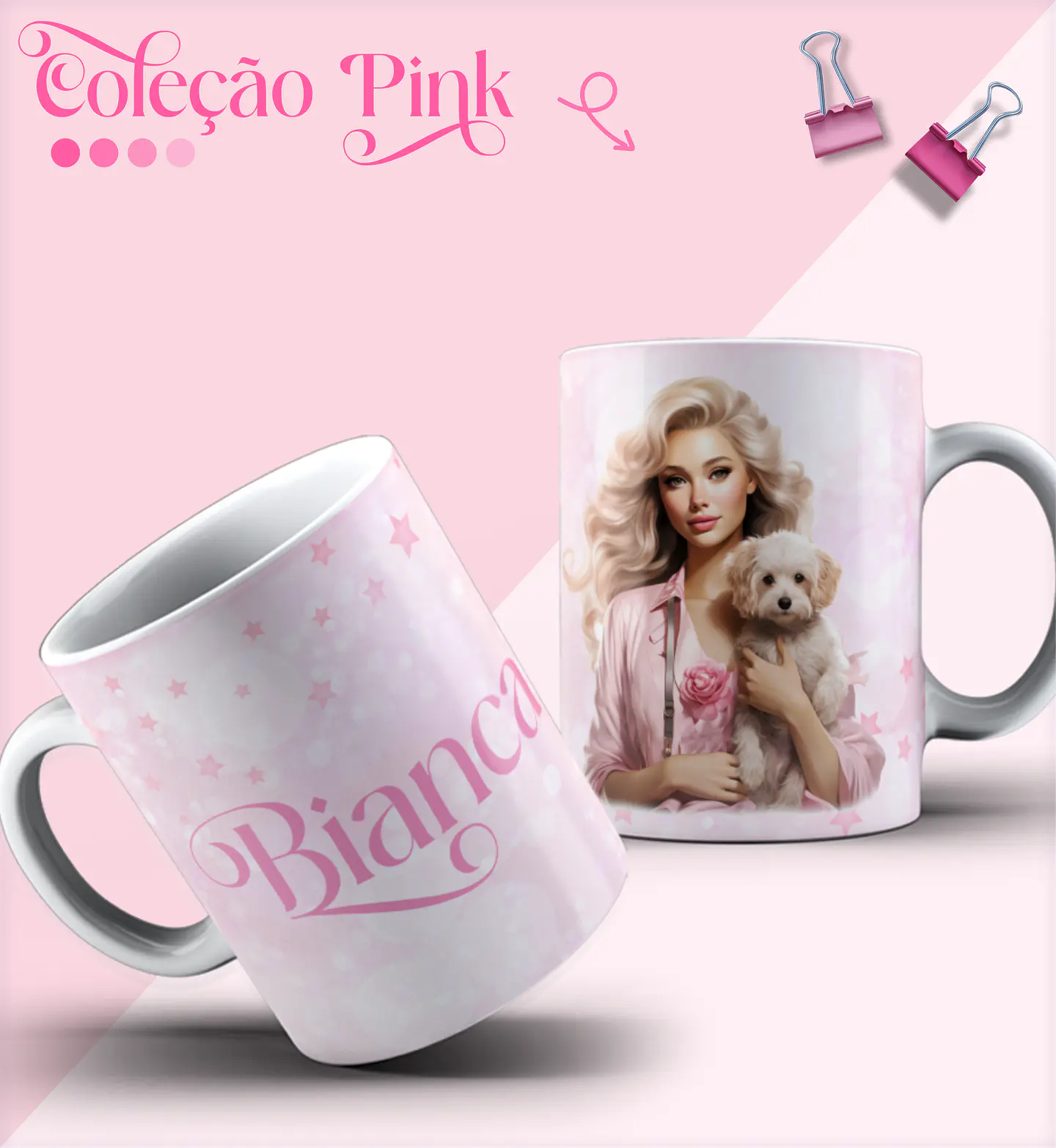 15 Artes para Caneca Barbie em Corel Draw 6