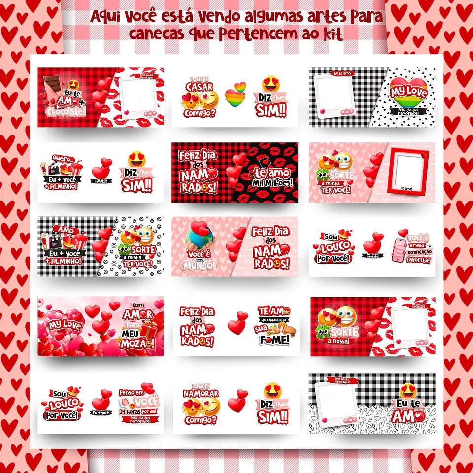 Kit Digital Dia dos Namorados em Png 6