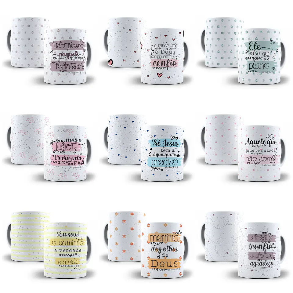 22 Artes Caneca Versículos Bíblicos em CorelDraw 1
