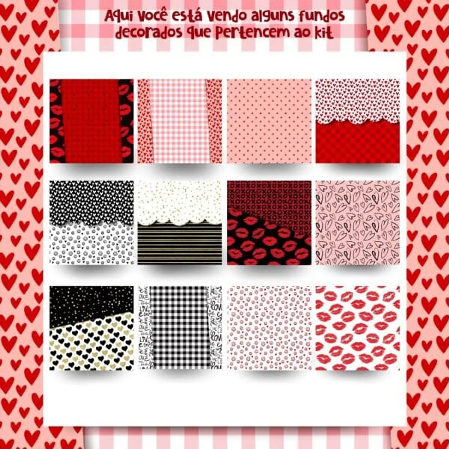 Kit Digital Dia dos Namorados em Png 7