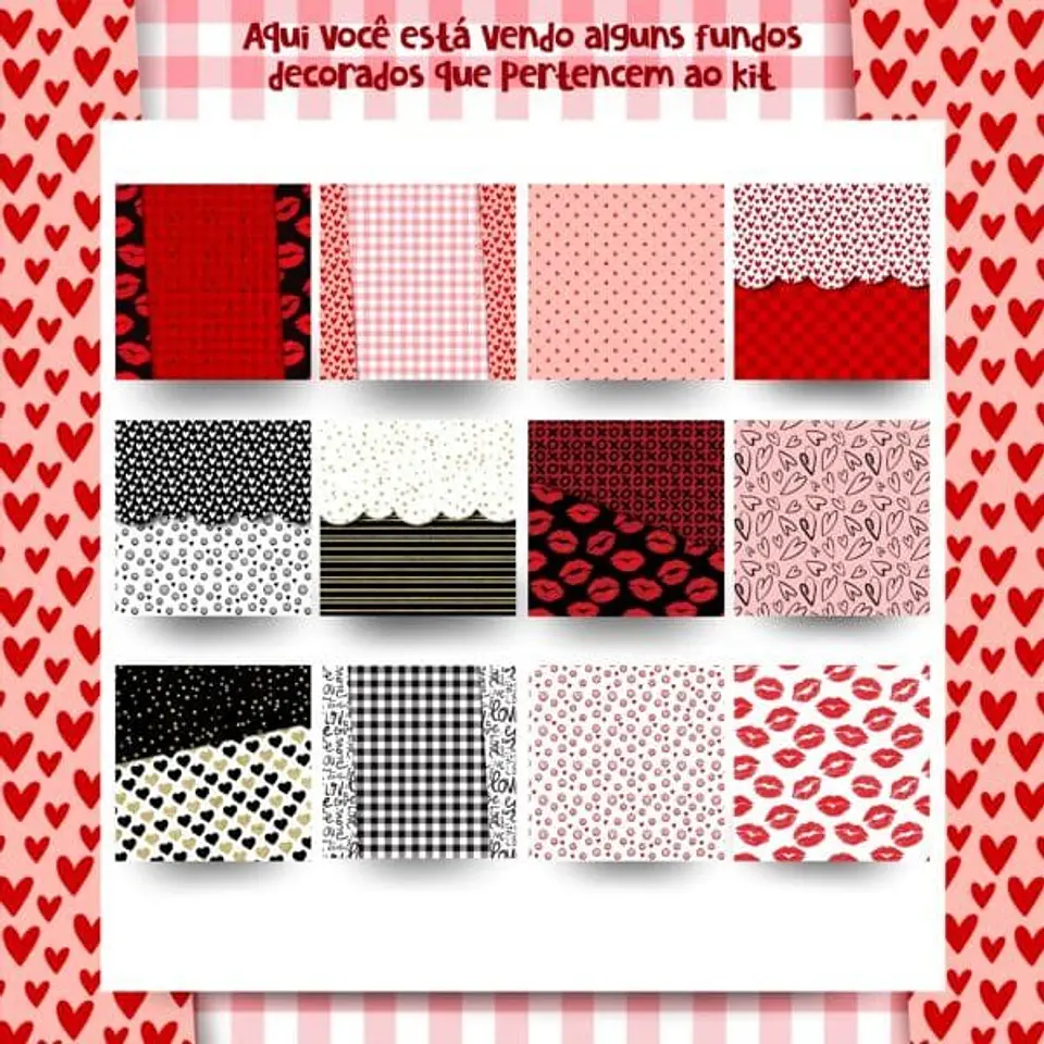 Kit Digital Dia dos Namorados em Png 7